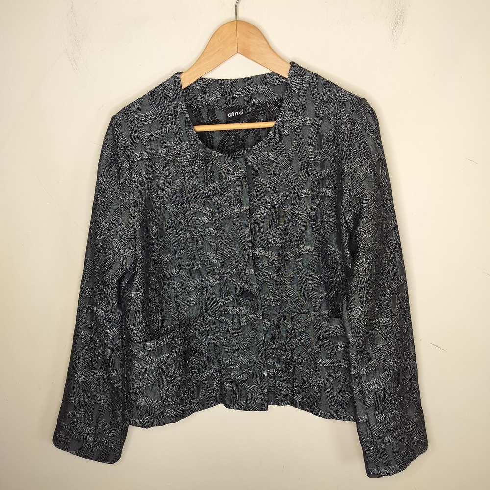 Aino Finland Jacket‎ Geometric One Button Lightweight